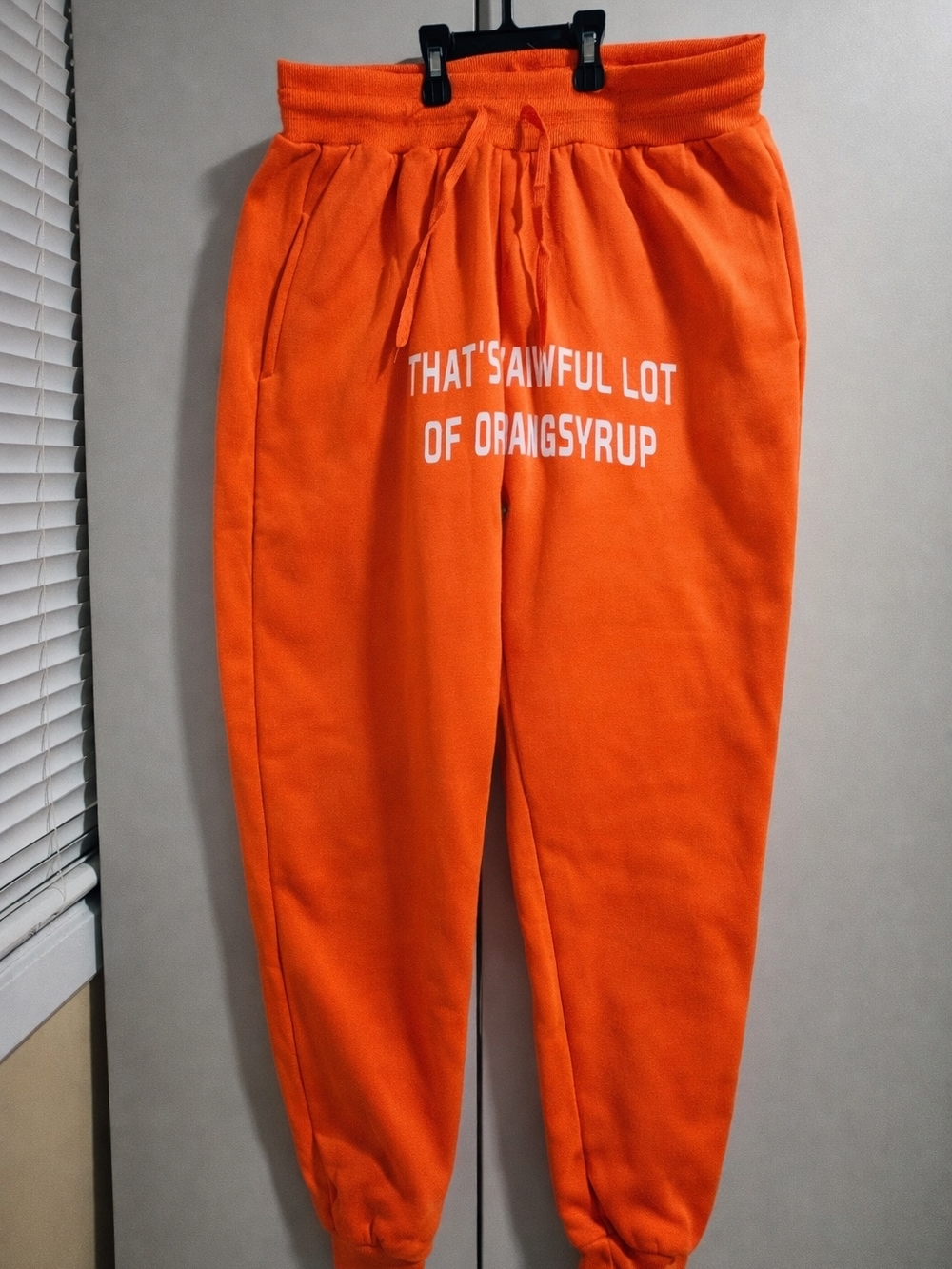 Orange Graphic Jogger Sweatpants